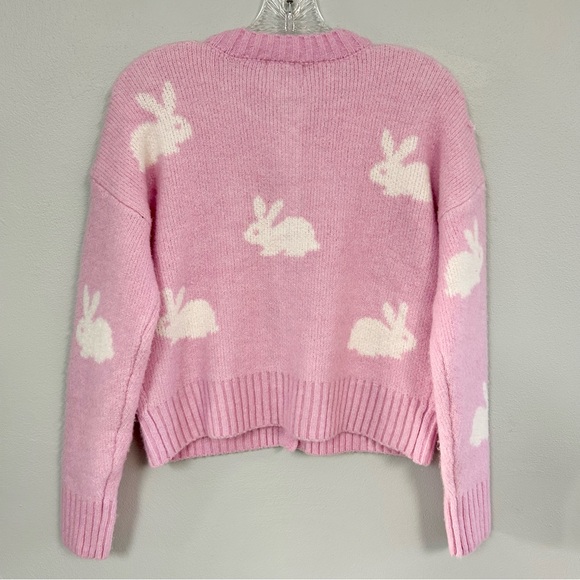 PINK ROSE 🐰 Pink Bunny Button Front Cardigan - Mtpl Sizes - Picture 2 of 5
